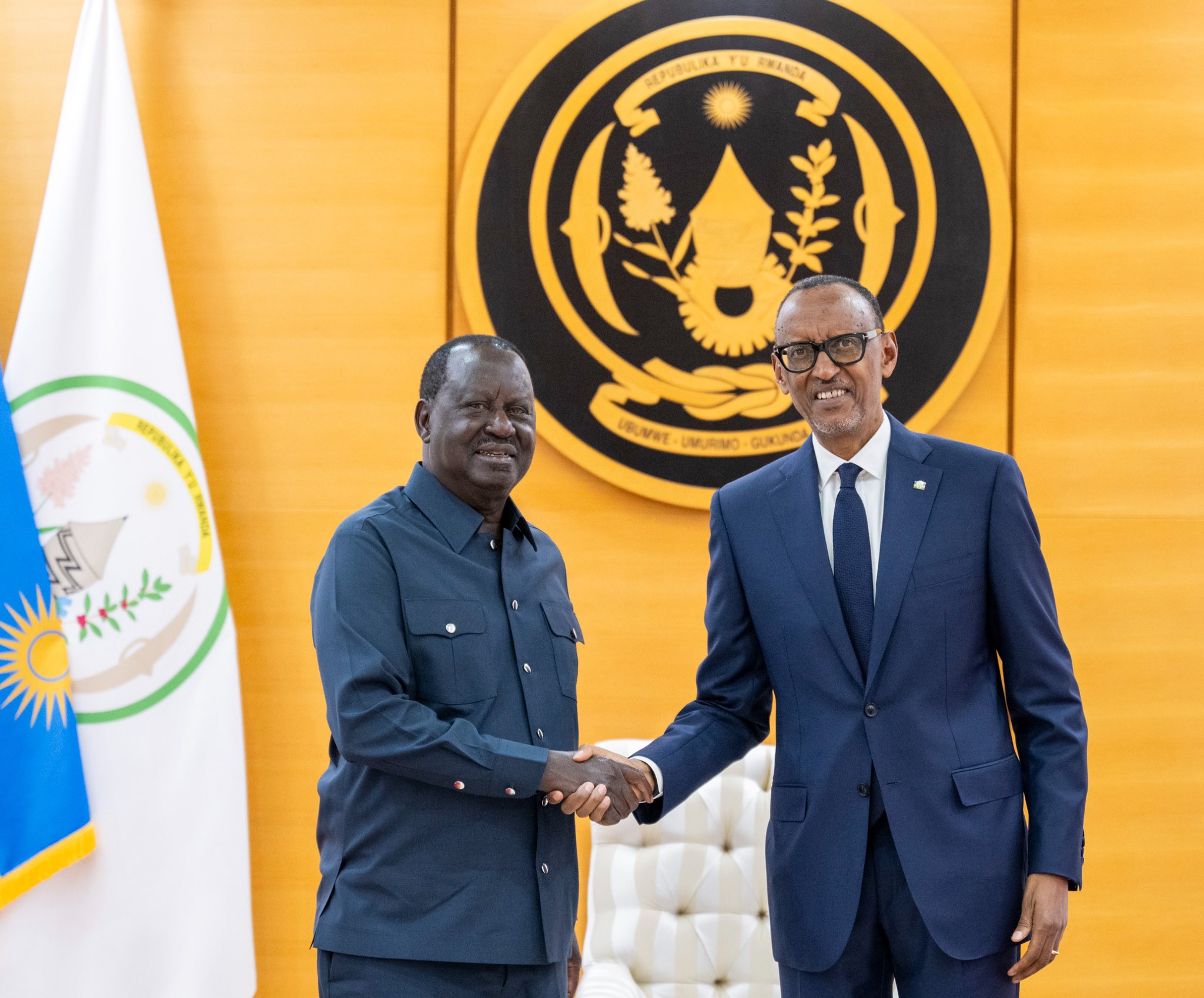 Perezida Kagame yahuye na Raila Odinga