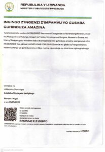ITANGAZO UWIMPUHWE