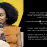 Sherrie Silver yavuze ko abamwandikira mu Kinyarwanda baba barimo guta umwanya